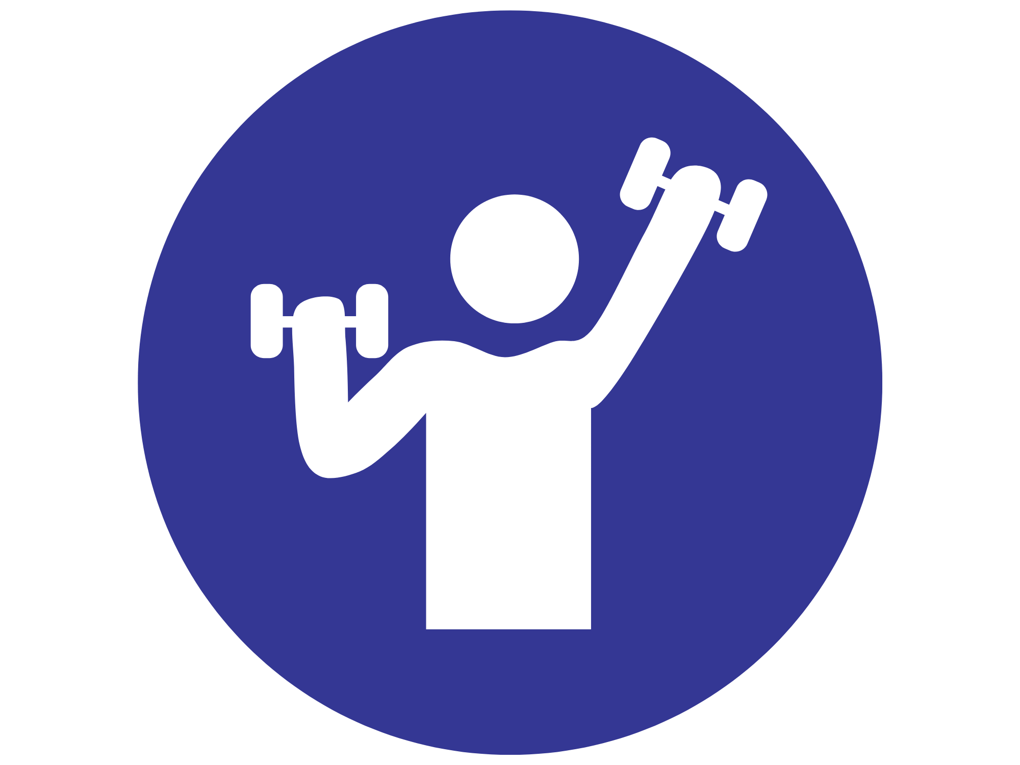 Icon of man weightlifting.